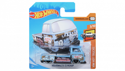 Машинка Базовая Hot Wheels Volkswagen T2 Pickup Hot Trucks 1:64 FJW56 Blue - Retromagaz, image 1