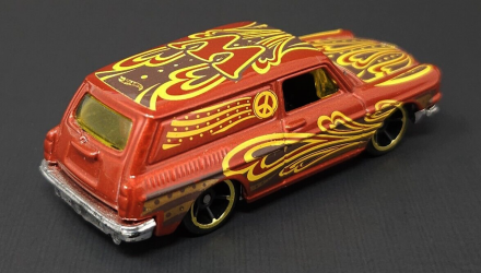 Машинка Базовая Hot Wheels Custom '69 Volkswagen Squareback Art Cars 1:64 DHX65 Red - Retromagaz, image 3