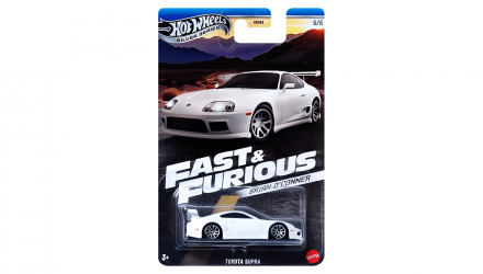 Тематическая Машинка Hot Wheels Toyota Supra Brian O'Conner Fast & Furious 1:64 JBY33 White - Retromagaz, image 1