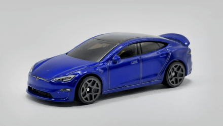 Машинка Базовая Hot Wheels Tesla Model S Plaid Quarter Mile Heroes 1:64 HRY91 Blue - Retromagaz, image 1