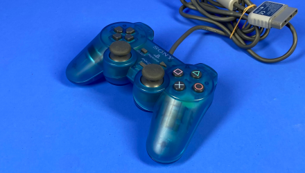 Геймпад Дротовий Sony PlayStation 1 SCPH-1200 DualShock Ocean Island Blue 2m Б/У - Retromagaz, image 1