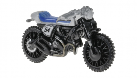 Тематическая Машинка Hot Wheels Ducati Scrambler Hot Wheels Edition Motorcycle Club 1:64 HRR93 Silver - Retromagaz, image 4