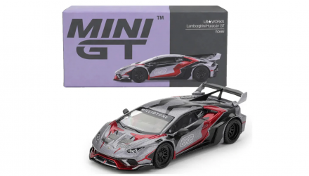 Машинка Premium MINI GT LB WORKS Lamborghini Huracán GT RONIN 1:64 MGT01177-CH Grey - Retromagaz, image 4