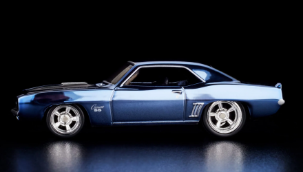 Машинка Premium Hot Wheels '69 Chevrolet Camaro SS Red Line Club RLC 1:64 HNL21 Blue - Retromagaz, image 4