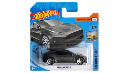 Машинка Базова Hot Wheels Tesla Model 3 Factory Fresh 1:64 GHC05 Metallic Silver - Retromagaz, image 1