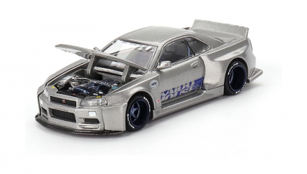 Машинка Premium Kaido House x MiNI GT Nissan Skyline GT-R (R34) Kaido Works V1 1:64 KHMG143 Grey - Retromagaz, image 1
