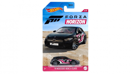 Тематична Машинка Hot Wheels '19 Mercedes-Benz A-Class Forza Horizon 1:64 GRP35 Black - Retromagaz, image 1