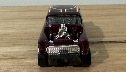 Машинка Базова Hot Wheels '55 Chevy Bel Air Gasser Reverse Rake 1:64 HTD02 Red - Retromagaz, image 4