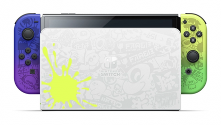 Консоль Nintendo Switch OLED Model HEG-001 Splatoon 3 Limited Edition Модифицированная 128GB Green Violet + 5 Встроенных Игр Б/У - Retromagaz, image 3
