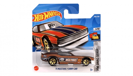 Машинка Базовая Hot Wheels '71 Mustang Funny Car Treasure Hunts Drag Strip 1:64 HCX95 Dark Red - Retromagaz, image 1