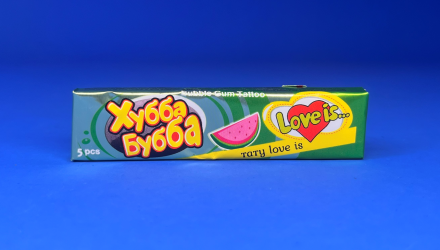 Набір Жувальна Гумка 6шт Love is... х Hubba Bubba Пластинки з Татуюванням 17g - Retromagaz, image 2
