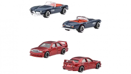 Тематична Машинка 6шт Hot Wheels Porsche Carrera / Alfa Romeo / Mercedes-Benz / Volkswagen Golf /BMW / Audi RS5 European Streets 1:64 JBY79 Grey - Retromagaz, image 4