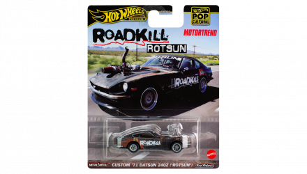 Машинка Premium Hot Wheels Custom '71 Datsun 240Z Roadkill Rotsun Pop Culture 1:64 HKC37 Black - Retromagaz, image 1