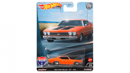 Машинка Premium Hot Wheels '69 Chevelle SS 396 American Scene HCJ83 Orange Новый - Retromagaz, image 1