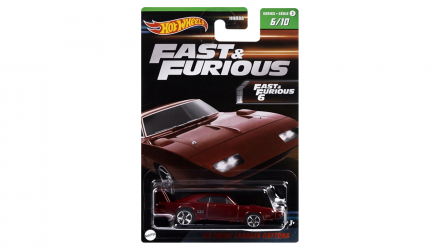 Тематична Машинка Hot Wheels '69 Dodge Charger Daytona Fast & Furious 1:64 HNR88/HNT06 Dark Red - Retromagaz, image 1