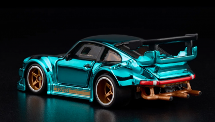 Машинка Premium Hot Wheels Porsche RWB Porsche 930 Red Line Club RLC 1:64 JLJ20 Teal - Retromagaz, image 3
