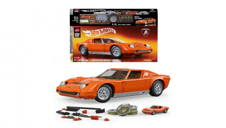 Конструктор Hot Wheels Mattel Brick Shop Hot Wheels Lamborghini ‘71 Miura P400 SV 1523 Деталей JHF61 Orange - Retromagaz, image 1