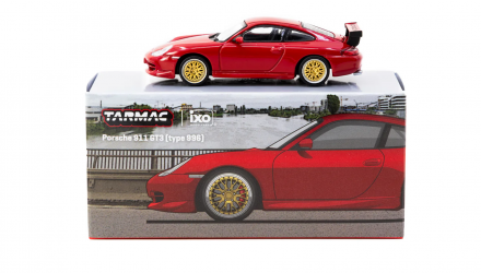 Машинка Premium Tarmac Works Porsche Porsche 911 GT3 (type 996) GLOBAL64 1:64 T64G-069-RE Red - Retromagaz, image 4