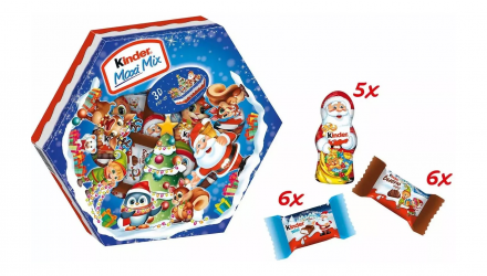 Ассорти Kinder Конфеты Maxi Mix Рождественские 143g - Retromagaz, image 3