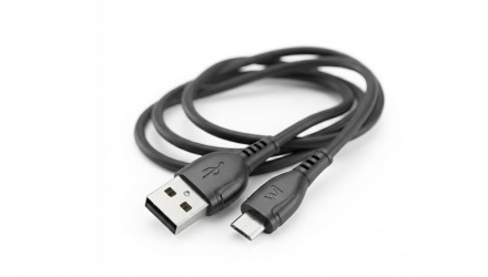 Кабель Wibrand Boa PVC charging data cable for USB 2.0 - Micro-USB Black 1m Новий - Retromagaz, image 2