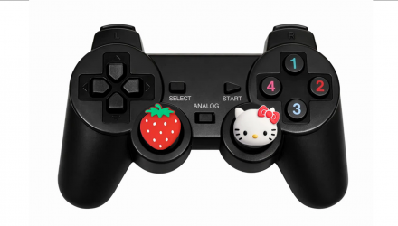 Накладки на Стики 4шт Geekshare Hello Kitty+Strawberry PlayStation 5 4 3 2 1 Xbox Series One 360 Switch 2 Red White - Retromagaz, image 4