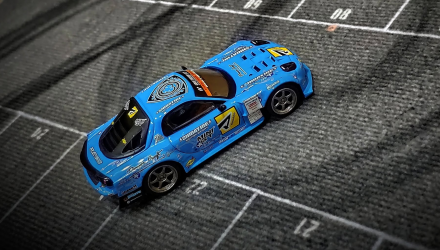 Машинка Premium MINI GT Mazda RX-7 RE-Amemiya 2025 D1GP 1:64 MGT01195 Blue - Retromagaz, image 4