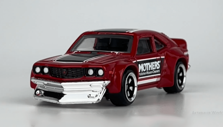 Тематическая Машинка Hot Wheels Mazda RX-3 Mothers Speed Graphics 1:64 HRT07 Red - Retromagaz, image 1