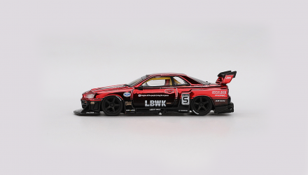Машинка Premium MINI GT Skyline LB-ER34 Super Silhouette 1:64 MGT00843-CH Red - Retromagaz, image 3