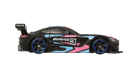 Тематична Машинка Hot Wheels '16 Mercedes-AMG GT3 Neon Speeders 1:64 HLH72/HRW79 Black - Retromagaz, image 3