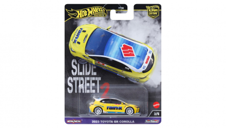 Машинка Premium Hot Wheels 2023 Toyota GR Corolla Slide Street 1:64 HKC82 Yellow - Retromagaz, image 6