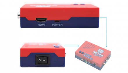 Адаптер Комбинированный RetroScaler N64 2X AV to HDMI Converter and Line-Doubler Red Blue Новый - Retromagaz, image 5