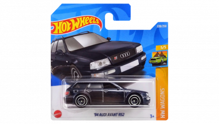 Машинка Базова Hot Wheels `94 Audi Avant RS2 Super Treasure Hunt STH Wagons 1:64 HCY22 Black - Retromagaz, image 1