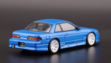 Машинка Premium Tarmac Works VERTEX Nissan Silvia S13 GLOBAL64 1:64 T64G-025-BL Blue - Retromagaz, image 2