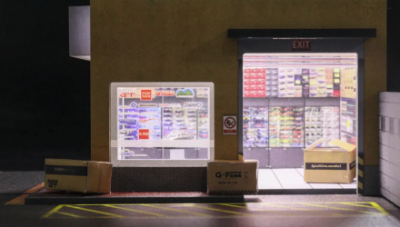 Диорама G-Fans Japanese Store Building with Lights 1:64 710026 Black - Retromagaz, image 4