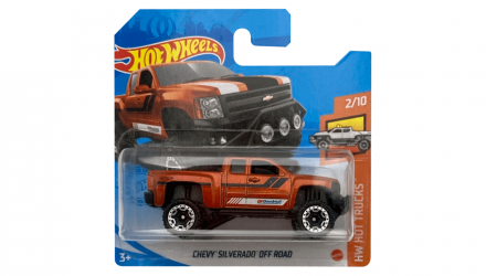 Машинка Базова Hot Wheels Chevy Silverado Off Road Hot Trucks 1:64 GRY92 Orange - Retromagaz, image 1