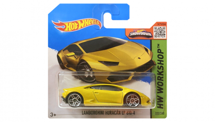 Машинка Базовая Hot Wheels Lamborghini Huracan LP 610-4 Workshop 1:64 CFH19 Yellow - Retromagaz, image 1