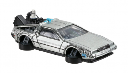 Машинка Premium Hot Wheels Time Machine Hover Mode DMC Delorean Back To The Future Rep. Entertainment 1:64 DWJ76 Silver - Retromagaz, image 3