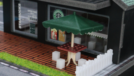 Діорама G-Fans Cafe Starbucks Кав'ярня з Підсвіткою 1:64 - Retromagaz, image 4