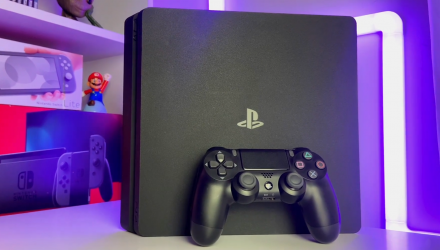 Консоль Sony PlayStation 4 Slim 500GB Black Б/У Хороший + Геймпад Бездротовий Sony PlayStation 4 DualShock 4 Version 2 Magma Red Б/У Хороший - Retromagaz, image 1