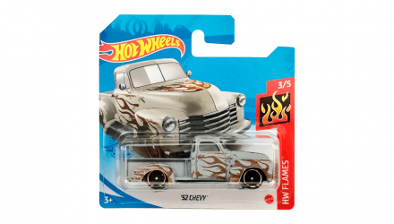 Машинка Базова Hot Wheels '52 Chevy Flames 1:64 GTB19 Grey - Retromagaz, image 1