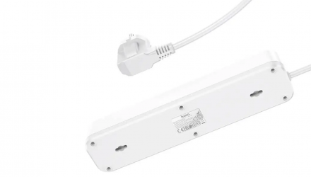 Сетевой фильтр Hoco NS1 Aura 4-bit Extension Cable Socket White 4000 W - Retromagaz, image 2