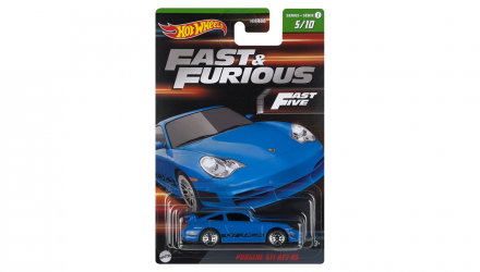 Тематическая Машинка Hot Wheels Porsche 911 GT3 RS Fast & Furious 1:64 HNR88/HNT05 Light Blue - Retromagaz, image 1