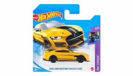 Машинка Базовая Hot Wheels 2020 Ford Mustang Shelby GT500 Torque 1:64 GRY02 Yellow - Retromagaz, image 1