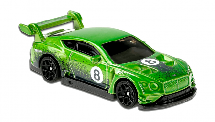 Машинка Базова Hot Wheels 2018 Bentley Continental GT3 Nightburnerz 1:64 GHB29 Green - Retromagaz, image 2