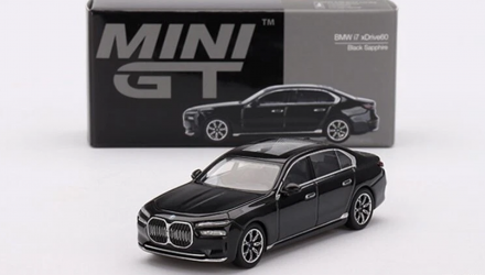 Машинка Premium MINI GT BMW i7 eDrive50 1:64 MGT00802-CH Black - Retromagaz, image 1