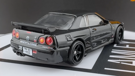 Машинка Premium Hot Wheels Nissan Nissan Skyline GT-R V·Spec II (BNR34) Chase Car Culture 1:64 JBK92 Black - Retromagaz, image 2
