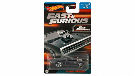 Тематична Машинка Hot Wheels '70 Dodge Charger R/T Fast & Furious 1:64 HNR88/HNT11 Black - Retromagaz, image 1