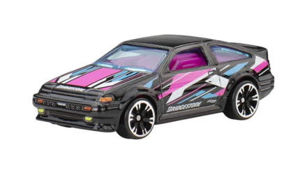 Тематическая Машинка Hot Wheels Toyota AE-86 Corolla Neon Speeders 1:64 JCB03 Black - Retromagaz, image 2