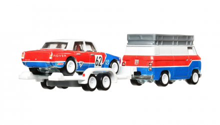 Машинка Premium Hot Wheels 2шт '70 Rover P6 Group 2 и Транспортер HW Rally Hauler Team Transport 1:64 FLF56/HKF45 Red - Retromagaz, image 3