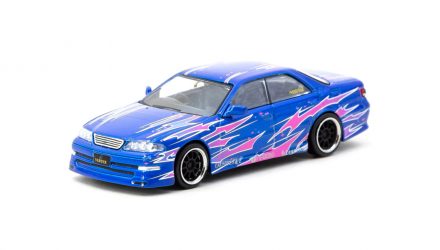 Машинка Premium Tarmac Works VERTEX Toyota Mark II JZX100 1:64 T64G-024-BL Blue - Retromagaz, image 1